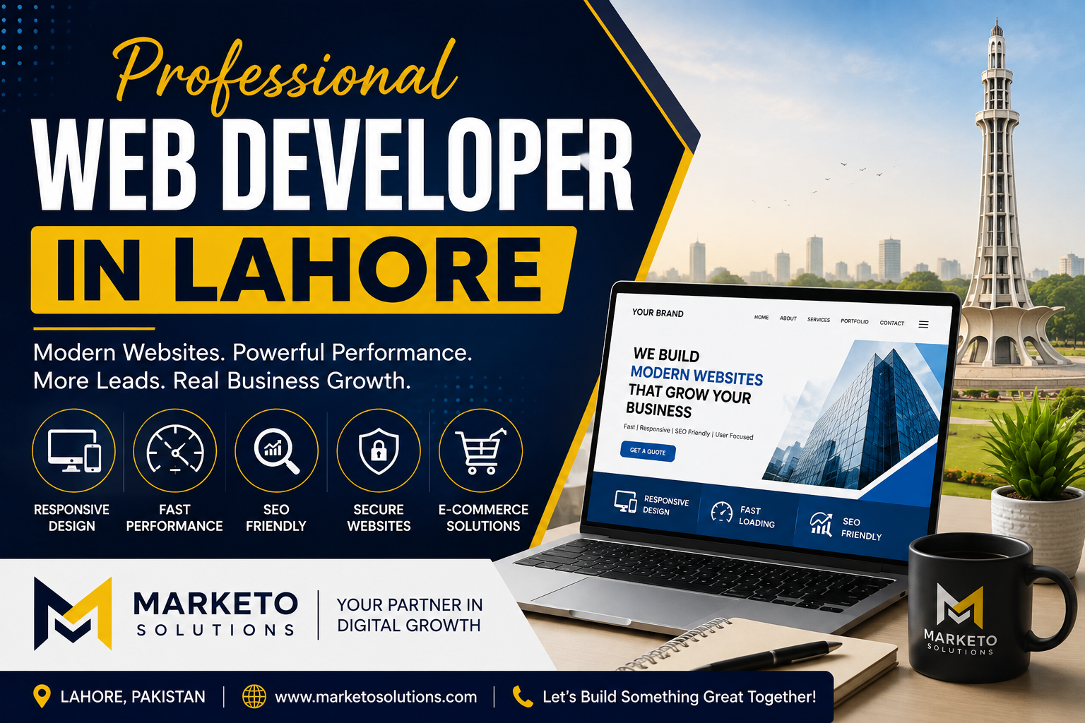 Professional Web Developer in Lahore for Modern Business Websites